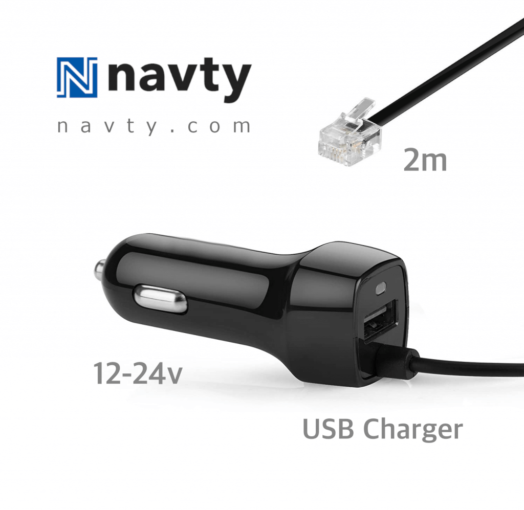 NAVTY straight power cord + USB